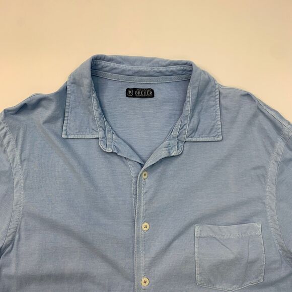 Breuer Shirt Mens XL Extra Large Copen Button Up Long Sleeve Cotton Chest Pocket - Picture 5 of 13